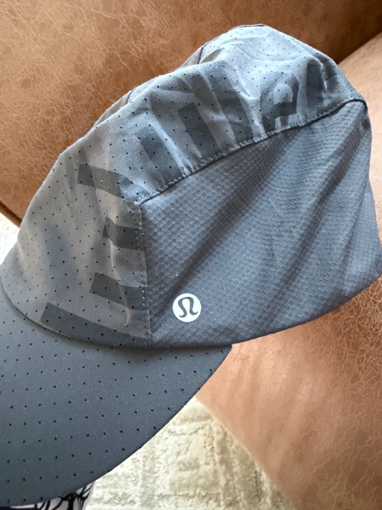 Lululemon Lab Perforated Run Hat In Graphite Grey W/ Wordmark - Unisex